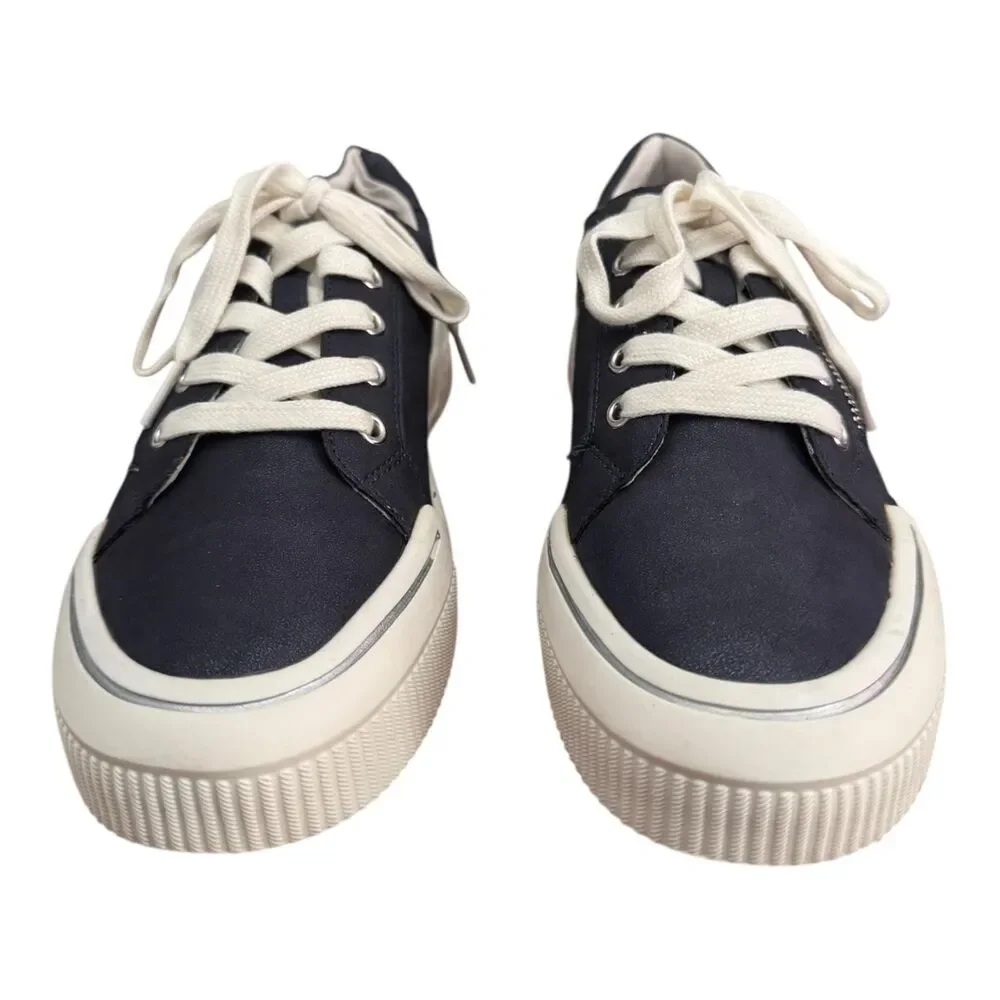 Patrizia Shoes Womens‎ Size 9 Navy Blue Darah N-40 Zip Lace Up Comfort Sneakers